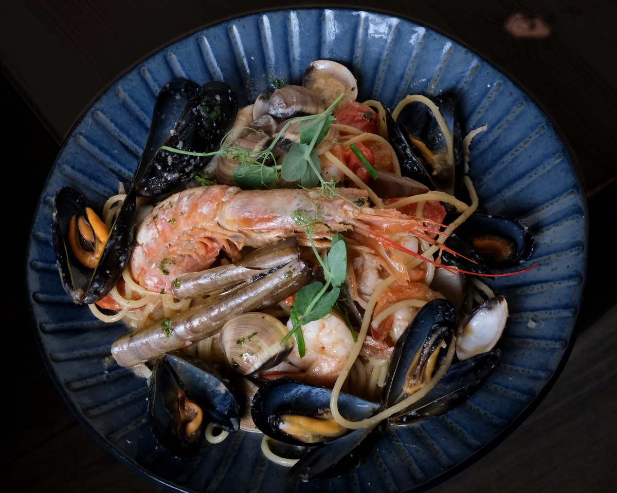 Seafood Marinara with mussels, razor clams and king prawn at Calle Bistro